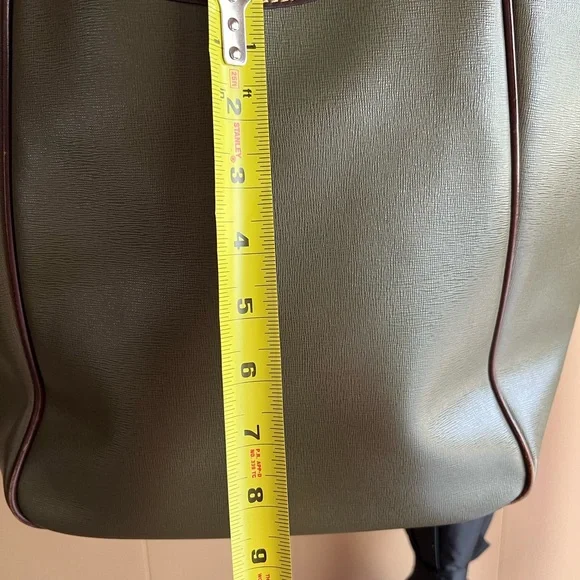 Dooney & Bourke Maddie Saffiano in Green and Brown - Picture 16 of 16